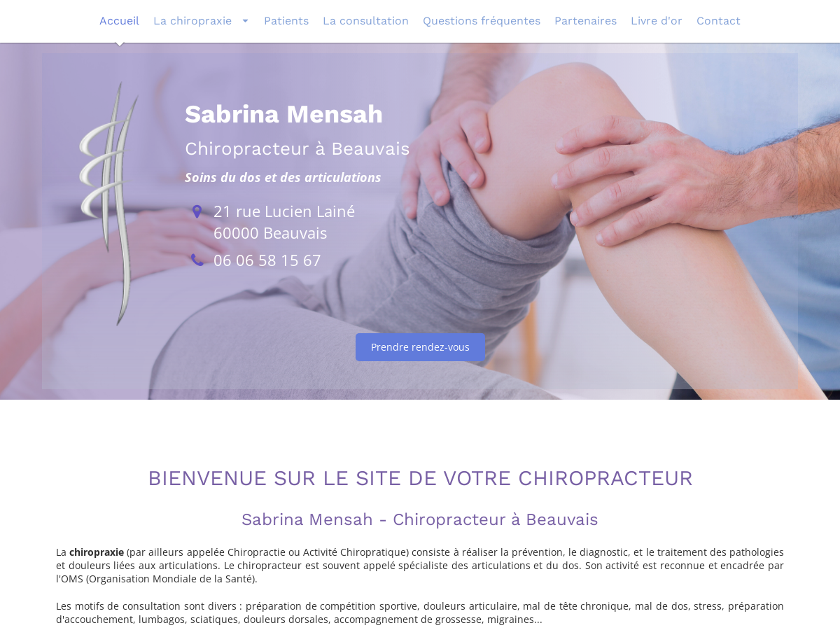 Exemple de site internet de Santé et Bien-être à Beauvais