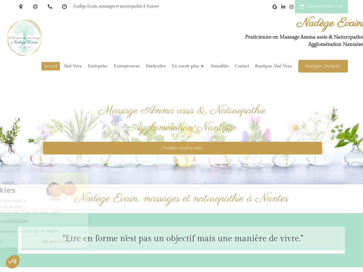 Exemple de site internet de Naturopathie à Nantes