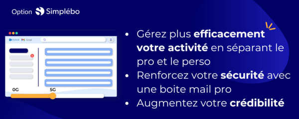 illustration option boite mail pro