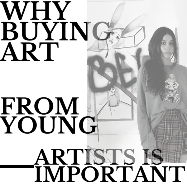Why is it helpful to buy art from young artists?