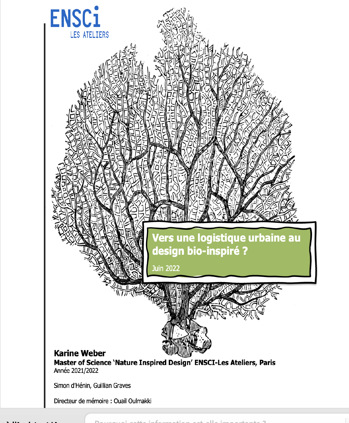mobilité des marchandises, bioinspiration, vivant, logistique, transport, organisation, efficacité