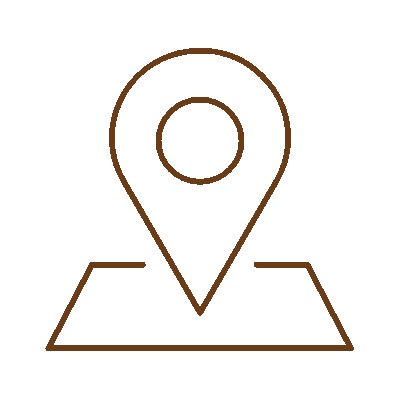 Wired outline 52 location pin on square map hover jump  3 