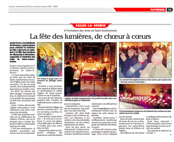 La fête des lumières, de choeurs à coeurs