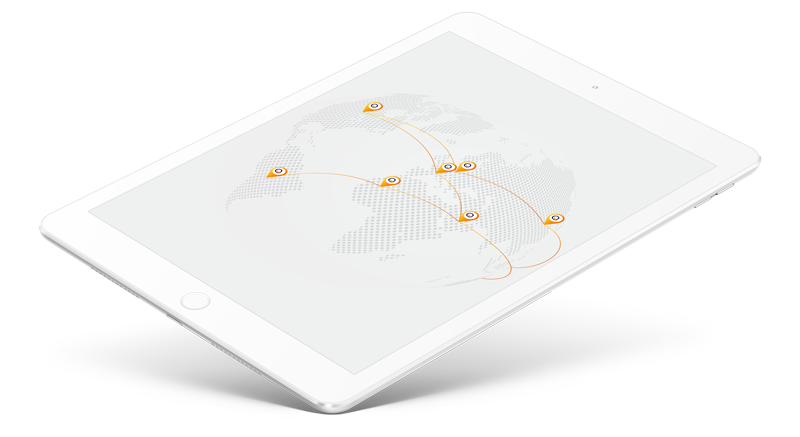 carte du monde avec des épingles