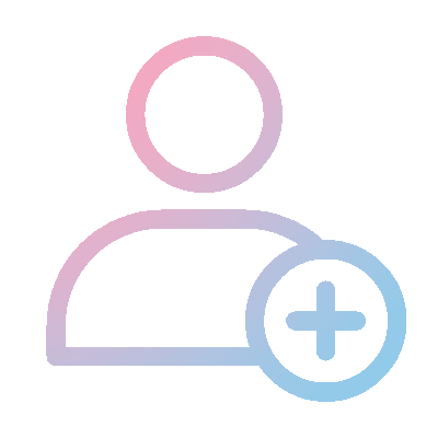 Wired gradient 307 avatar icon calm plus