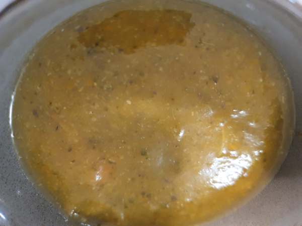 Soupe de légumes moulinés