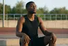 Sportif en visualisation mentale avant l'effort
