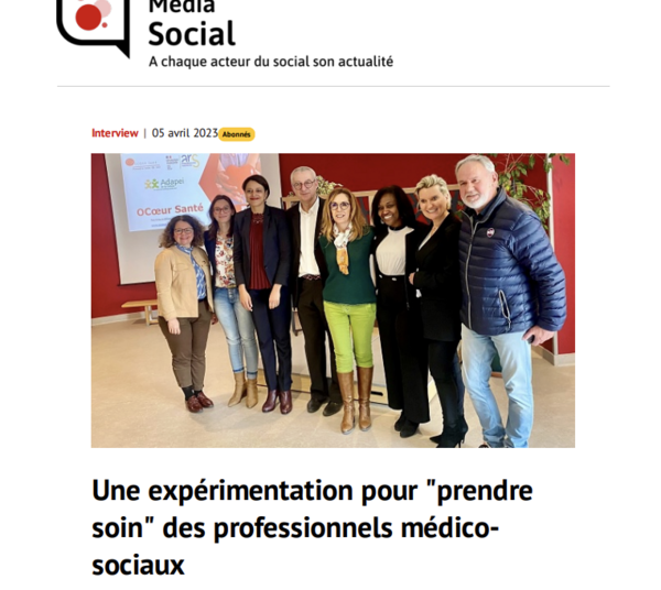 Uneexpérimentation pour "prendre soin" des professionnels médicosociaux