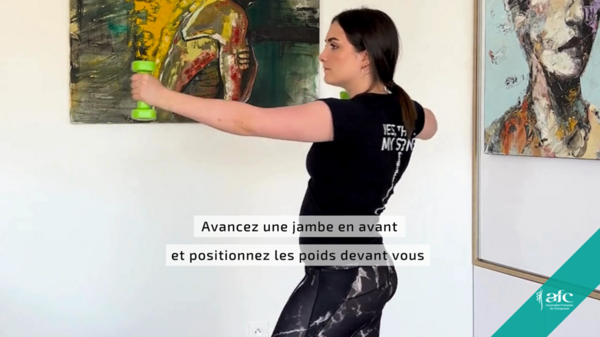 Renforcement cuisses et bras avec des poids #1