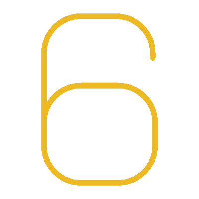 Wired outline 2430 number 6 hover draw