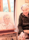 Margaret Naumburg devant son auto-portrait