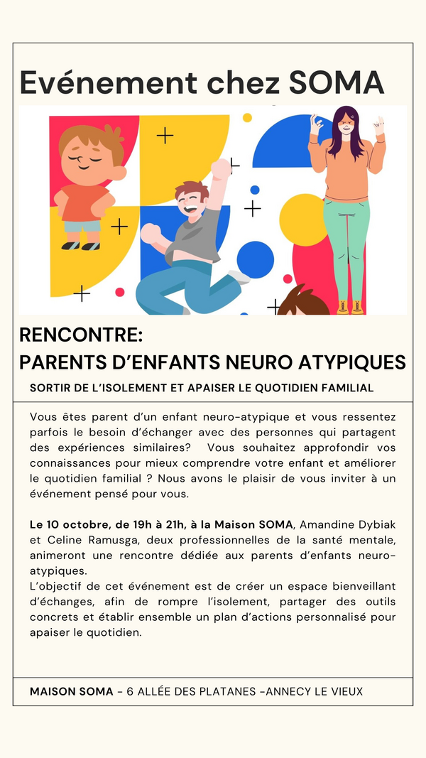 RENCONTRE: PARENTS D'ENFANTS NEURO ATYPIQUES