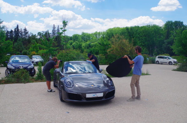 Making off shooting photo