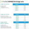 tarifs prestations lavage auto