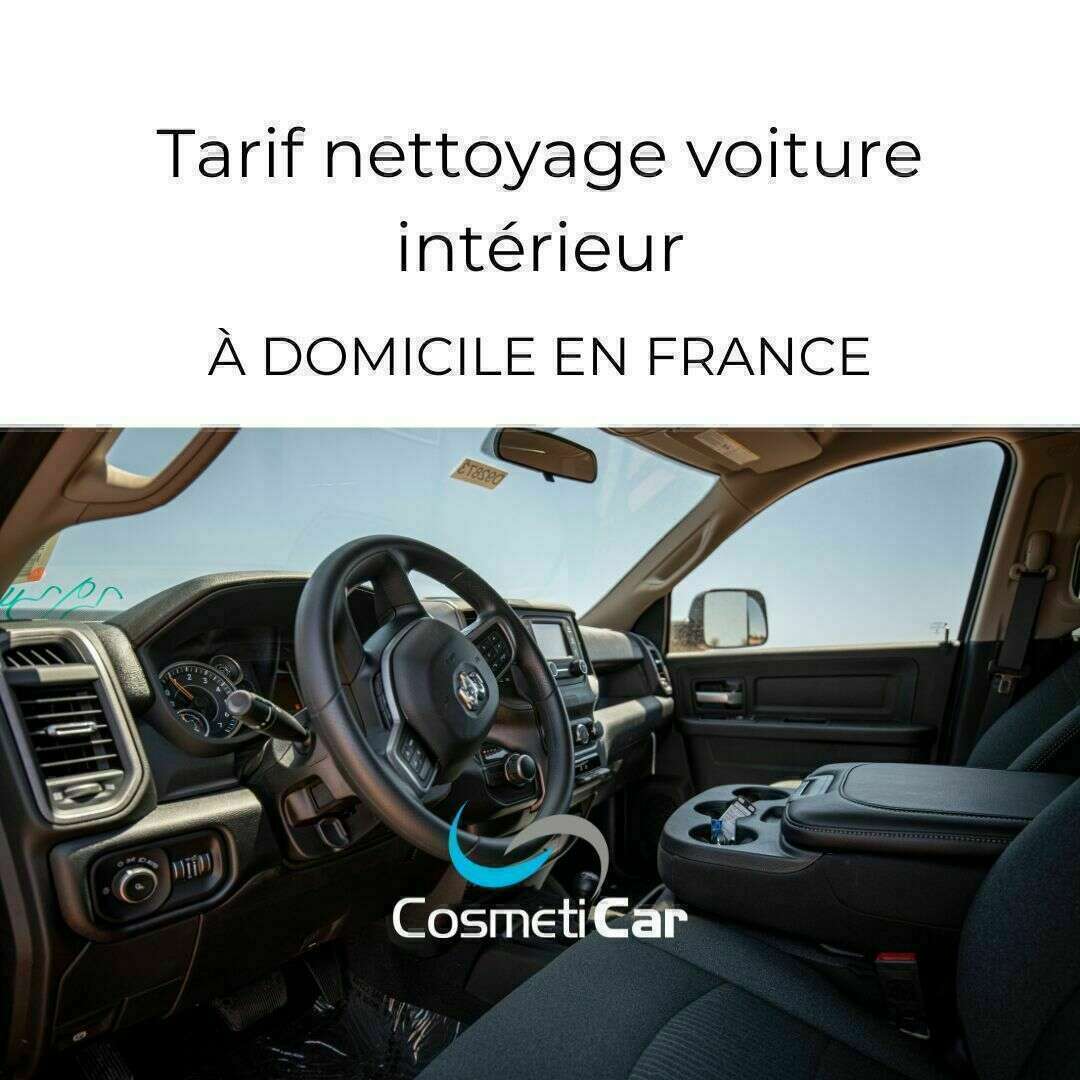 Tarif nettoyage intérieur voiture