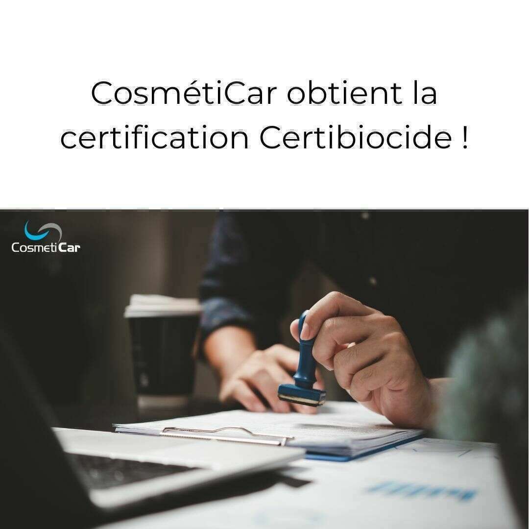 CosmétiCar obtient la certification Certibiocide