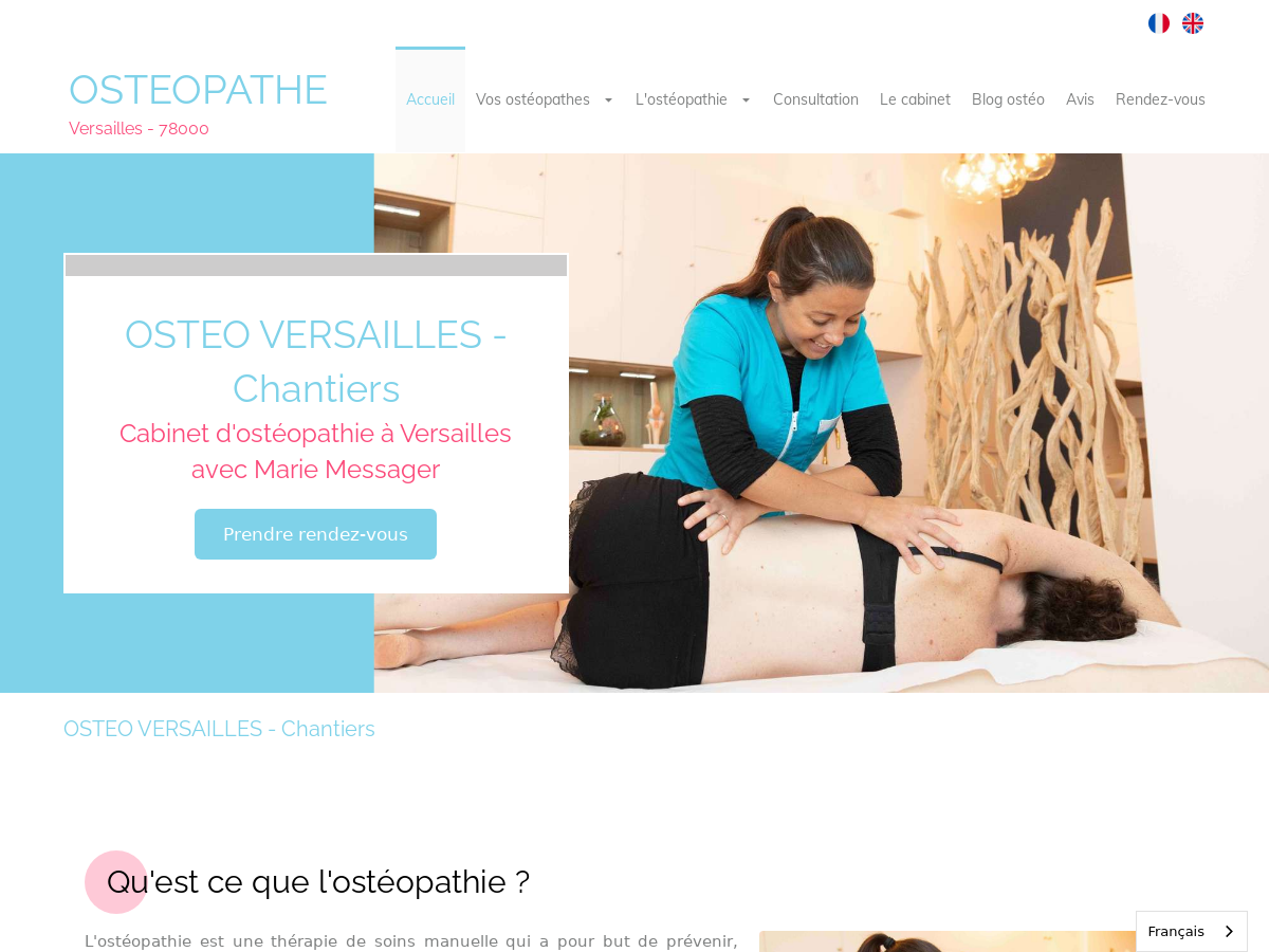 Exemple de site internet de Ostéopathie à Versailles