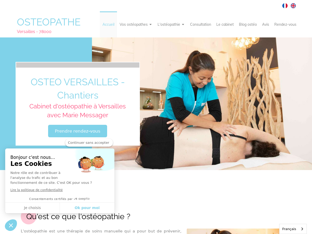 Exemple de site internet de Ostéopathie à Versailles