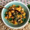 Recette de patates douces, lentilles et lait de coco épicé