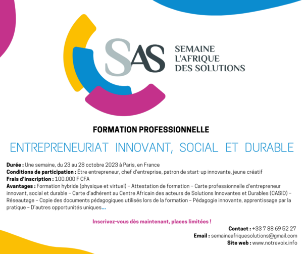 Formation des entrepreneurs dans le cadre de la SAS 2023 : ce qu’il faut savoir pour s’inscrire