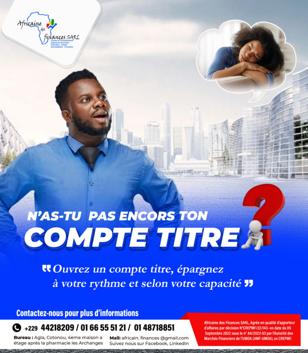 Africaine des Finances SARL : rapprocher les Africains de la Bourse et de l’épargne intelligente