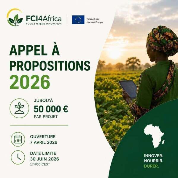 Systèmes alimentaires africains : 400 000 € pour soutenir les solutions innovantes 