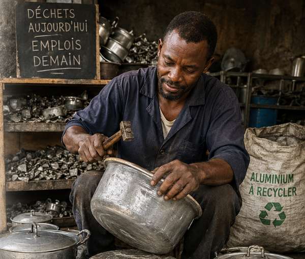 RDC : à Ngaliéma, Nzola transforme les déchets en emplois grâce aux marmites recyclées