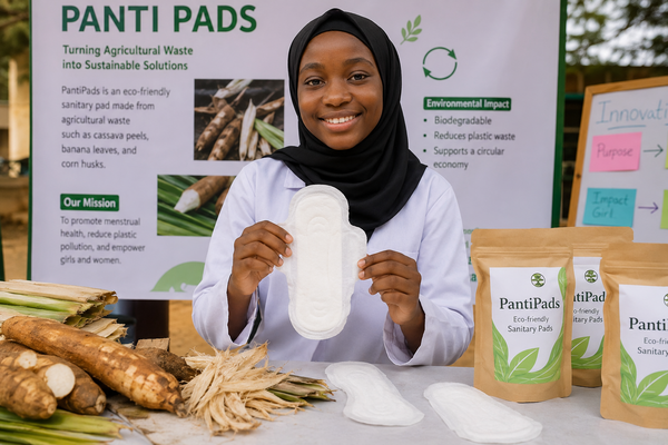 Nigeria : Raheema Auwal-Panti transforme les déchets agricoles en protections menstruelles biodégradables
