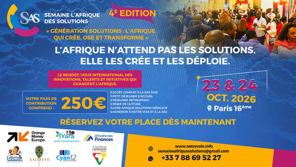 Semaine l’Afrique des Solutions (SAS) 2026 : les réservations sont officiellement ouvertes !