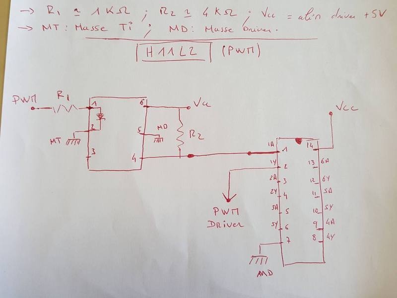 On intègre des octocoupleurs dans nos circuits
