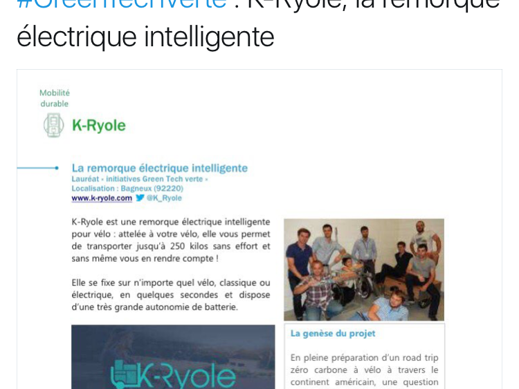 ...qui nous tweete dans la foulée !