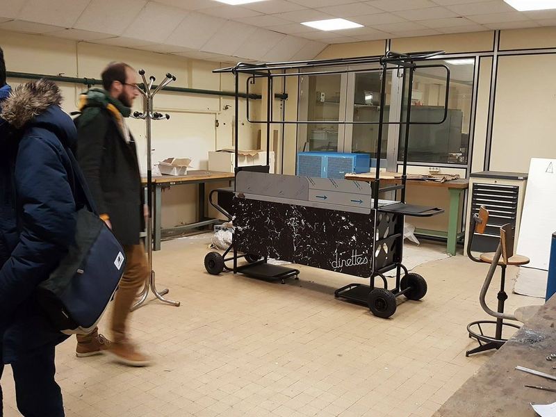 Nous sommes acceptés à l'incubateur ENSAM dans Paris...déménagement en mars ! Ici l'atelier de ouf