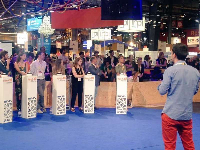 Et c'est parti pour 3 jours de folie à VivaTechnology ! Nicolas pitche devant des journalistes prêts à buzzer pour EDF Pulse