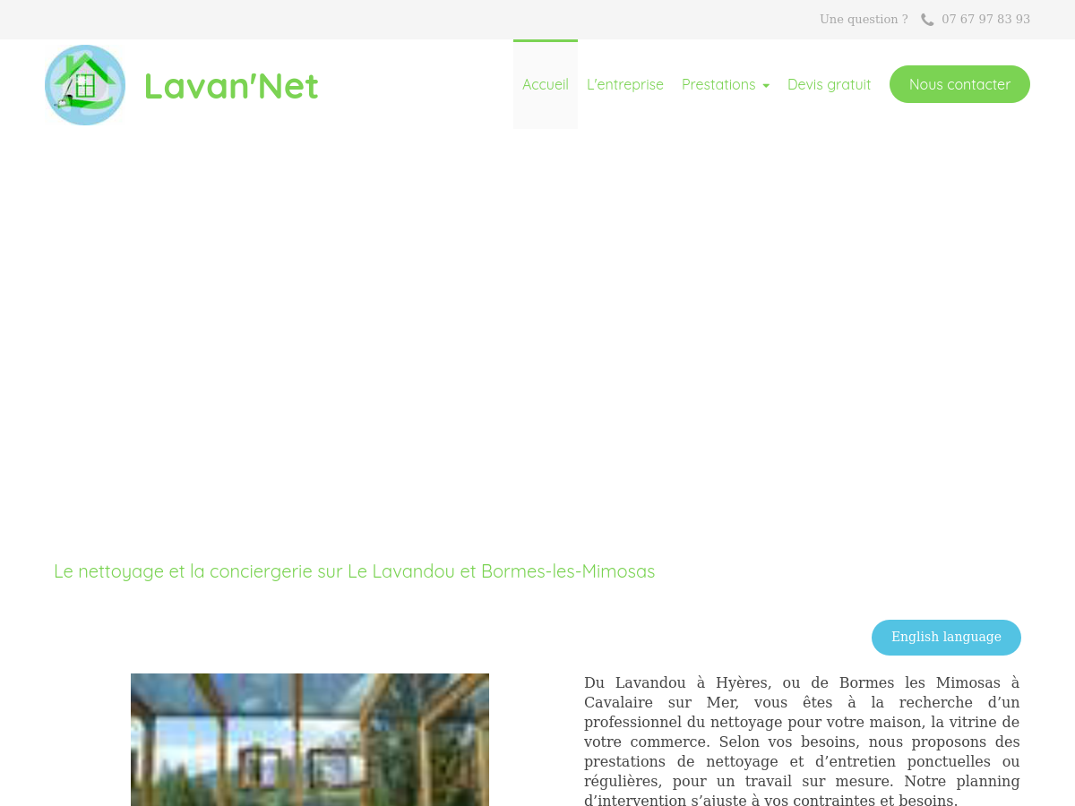 Exemple de site internet de Service et Conseil à Le Lavandou
